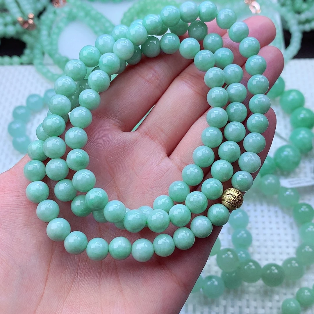 翡翠未镶嵌毛衣链卡8