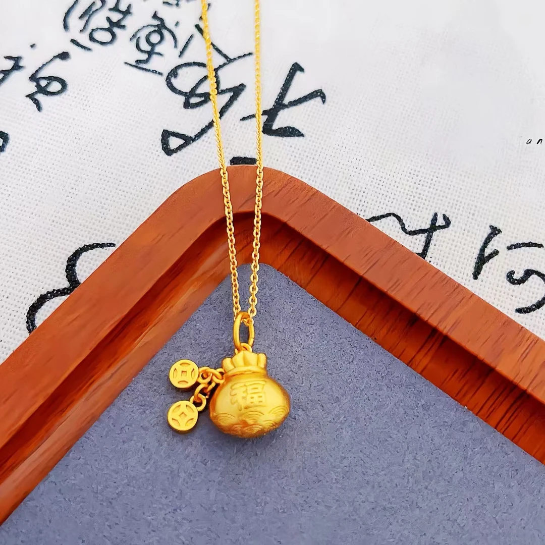 项链 钱币小福袋项链 212060