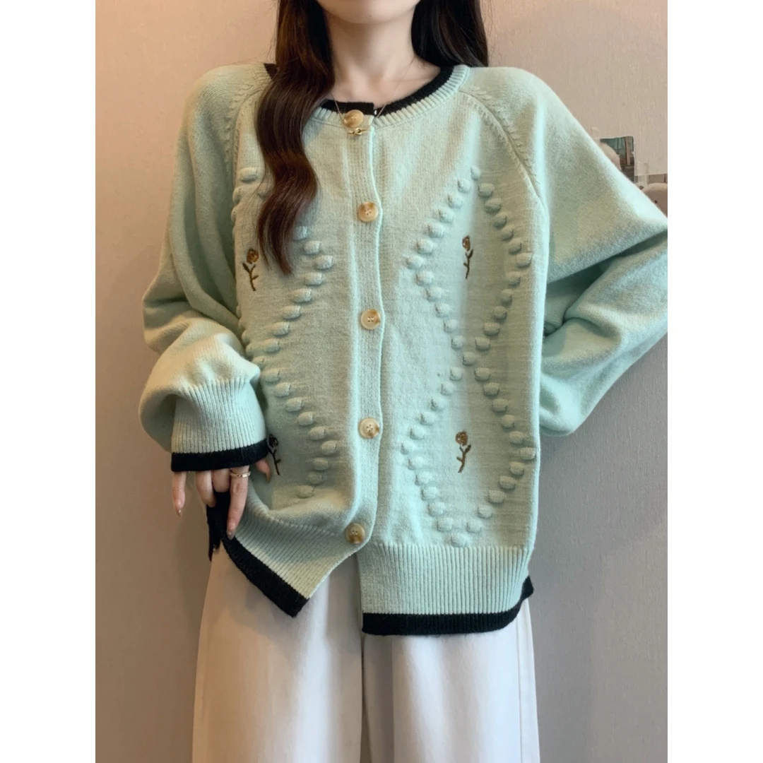 毛衣女2025秋季新款过年洋气高级感时尚复古软糯休闲针织长袖开衫