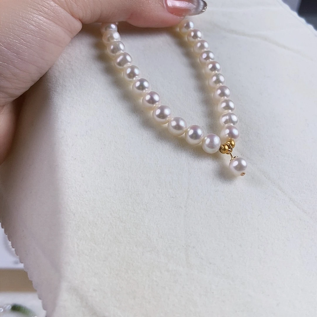淡水珍珠手绳银S925镶嵌