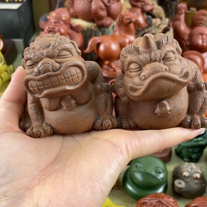 紫砂茶宠紫砂石狮