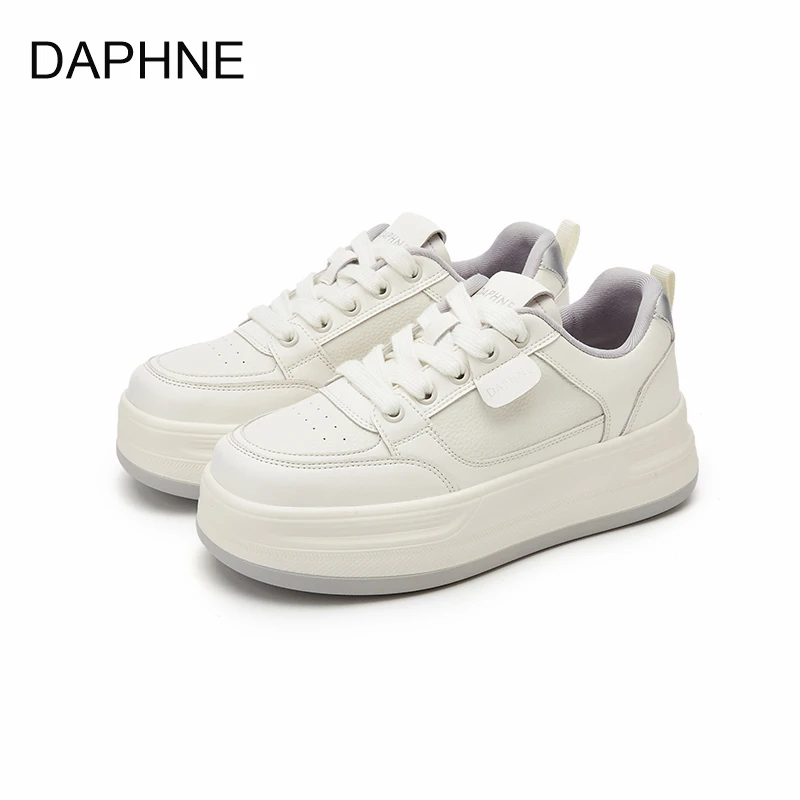 达芙妮2025春季新款小白鞋女百搭INS潮流时尚厚底休闲鞋通勤板鞋