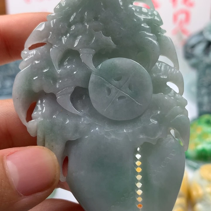 翡翠颈饰未镶嵌保真天然A货翡翠