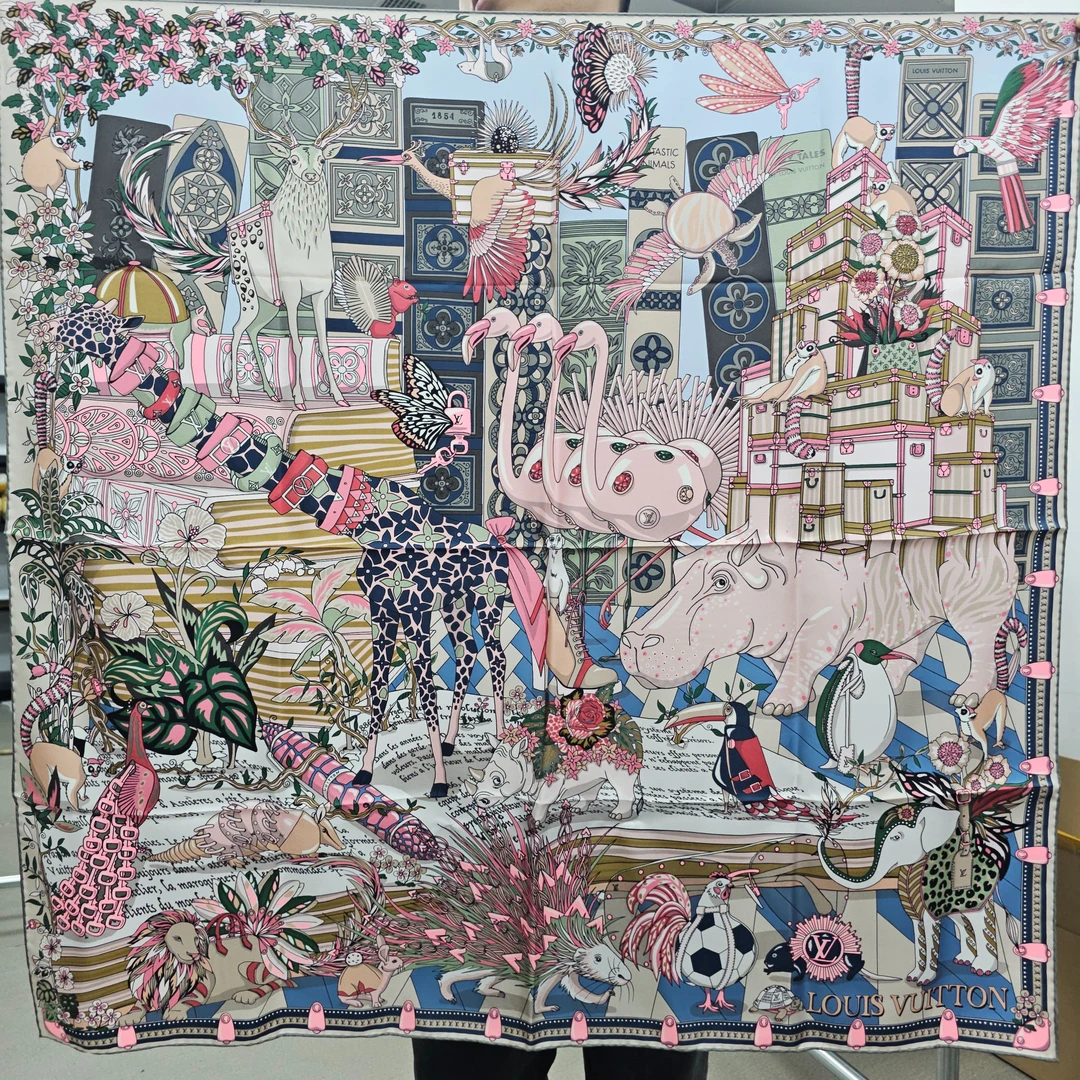 99新 LouisVuitton/路易威登 海囤J/LV/丝巾90*90/bm88364