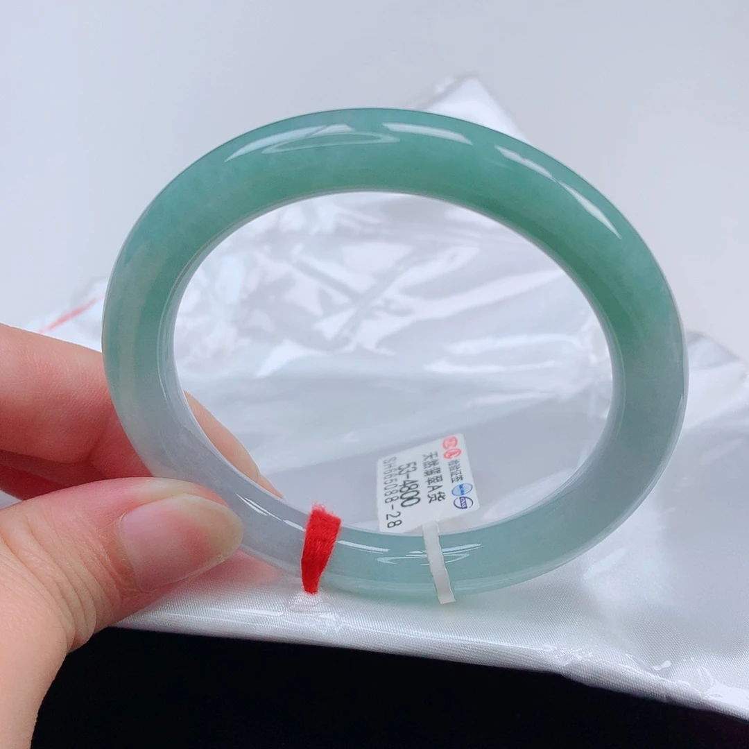 未镶嵌手镯翡翠53圆条