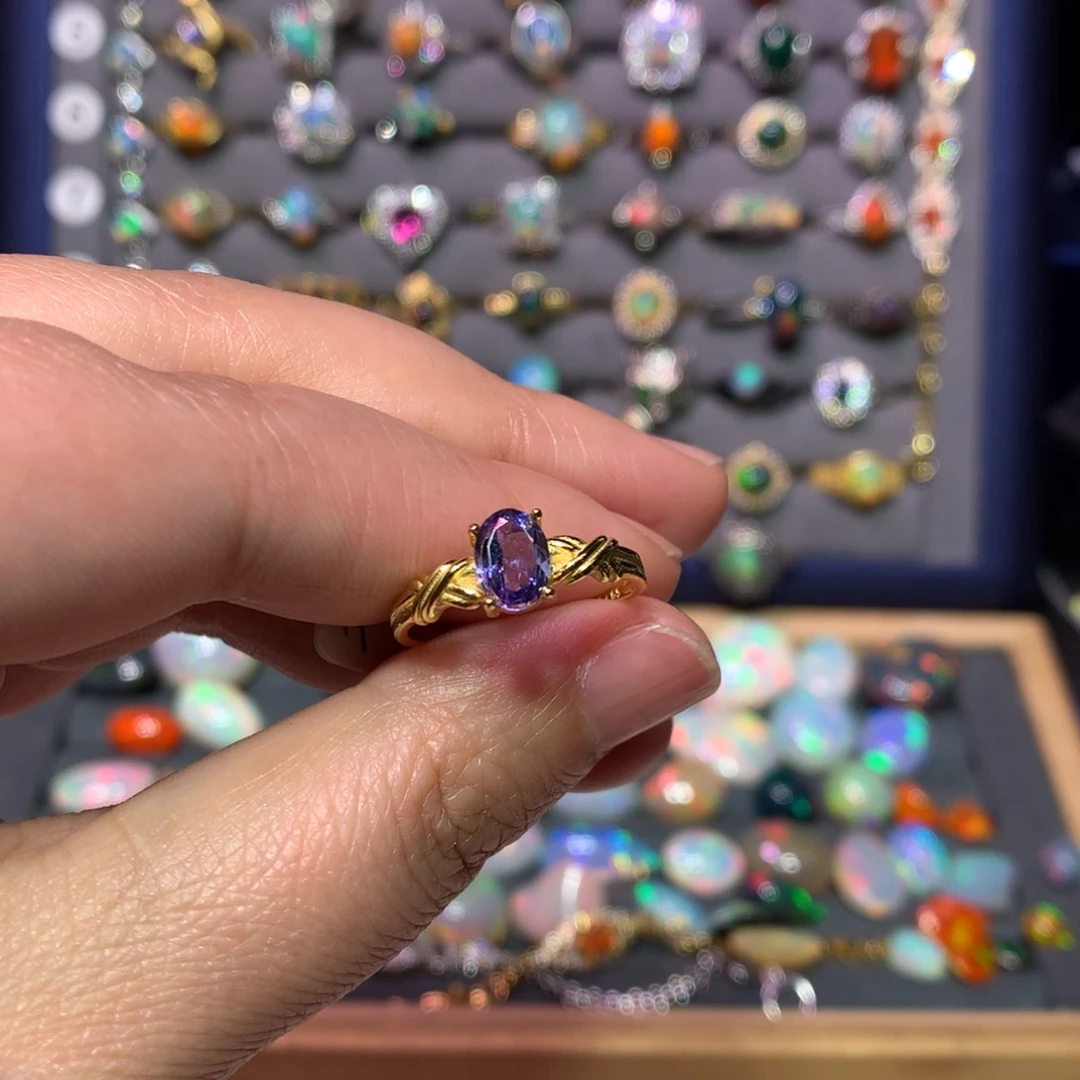 欧泊戒指款式银S925镶嵌用****5