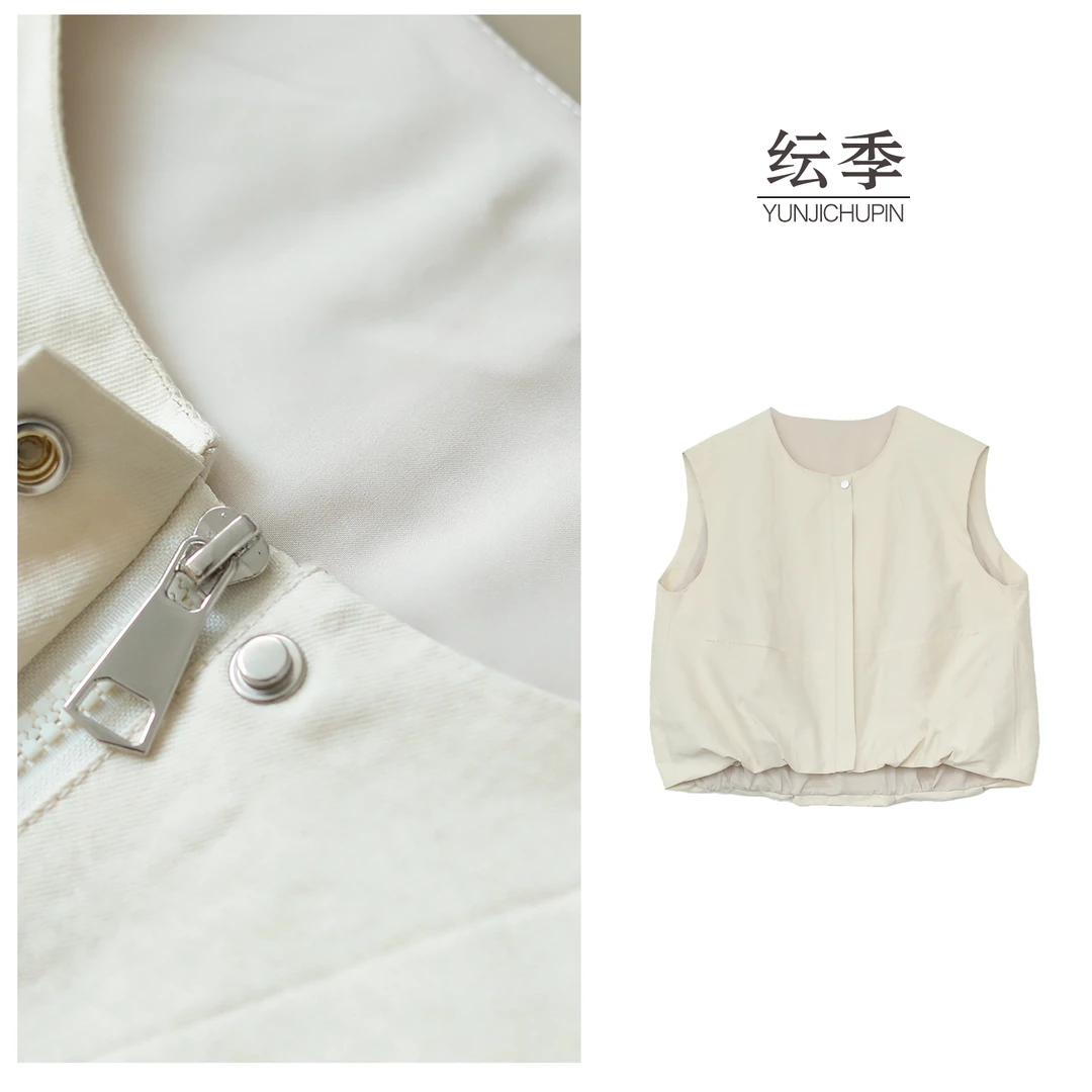 【纭裳定制】衣长56-62春款简约时尚休闲宽松马夹坎肩女D2591