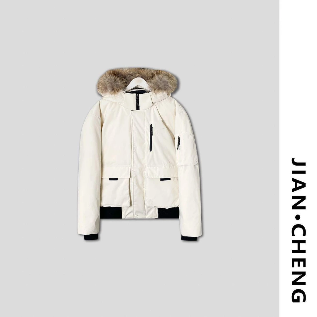 【简柽】大毛领防水工装派克服D512-0421
