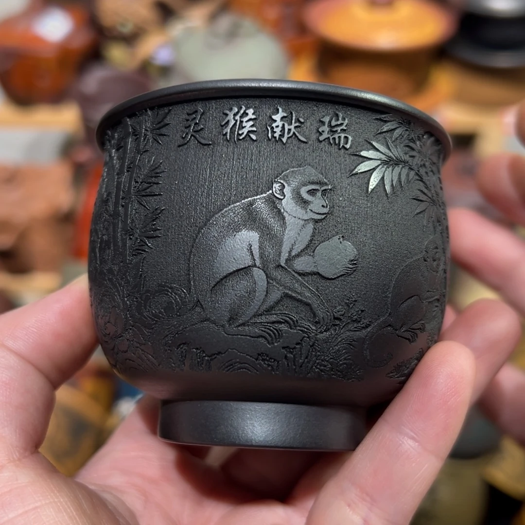 紫砂茶杯宜兴紫砂主人杯