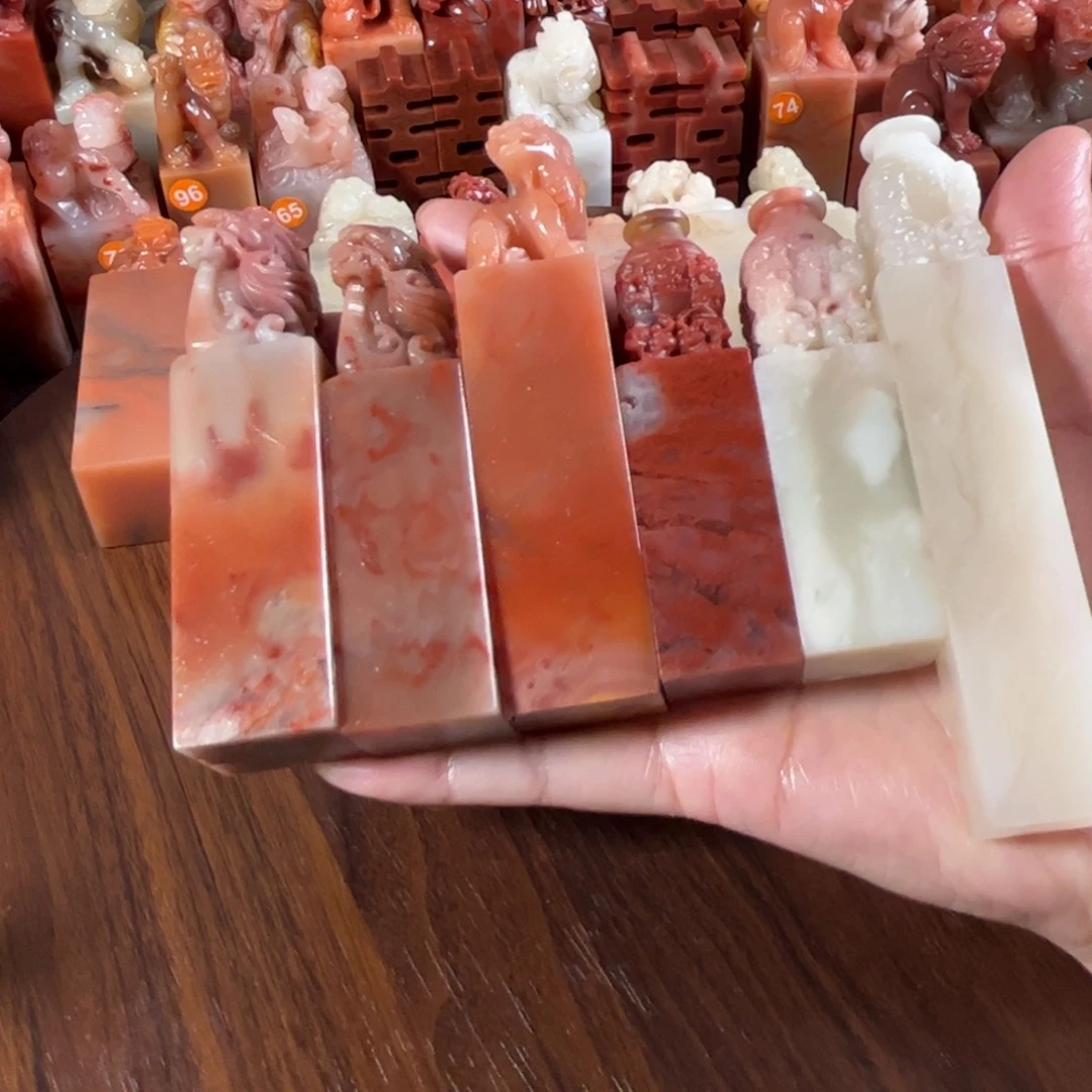 寿山石印石6个印章