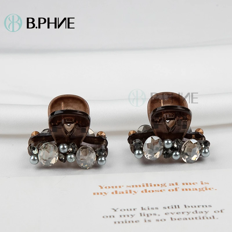 B.【贝菲】原创设计茶色小抓夹气质日韩发饰