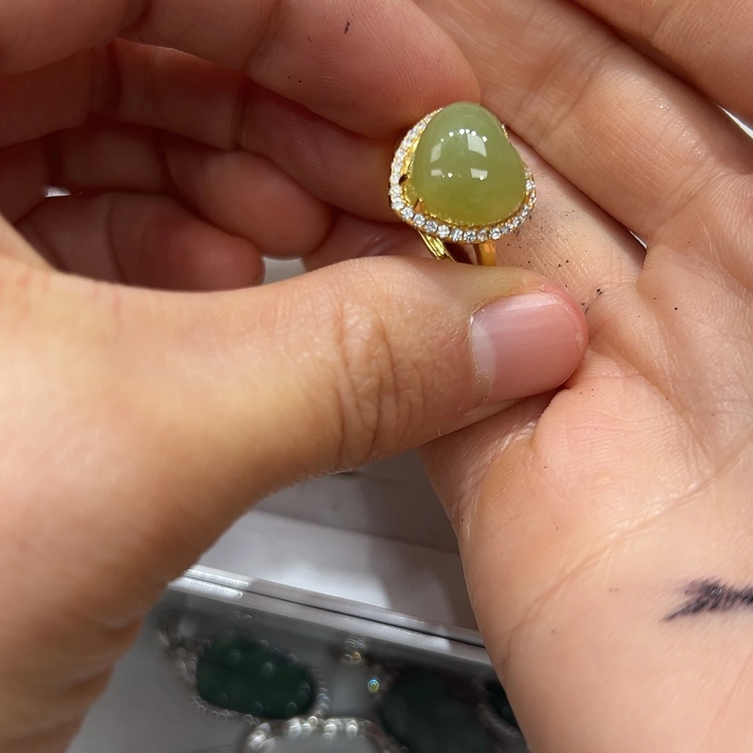 和田玉jie zhi银S925镶嵌细**流