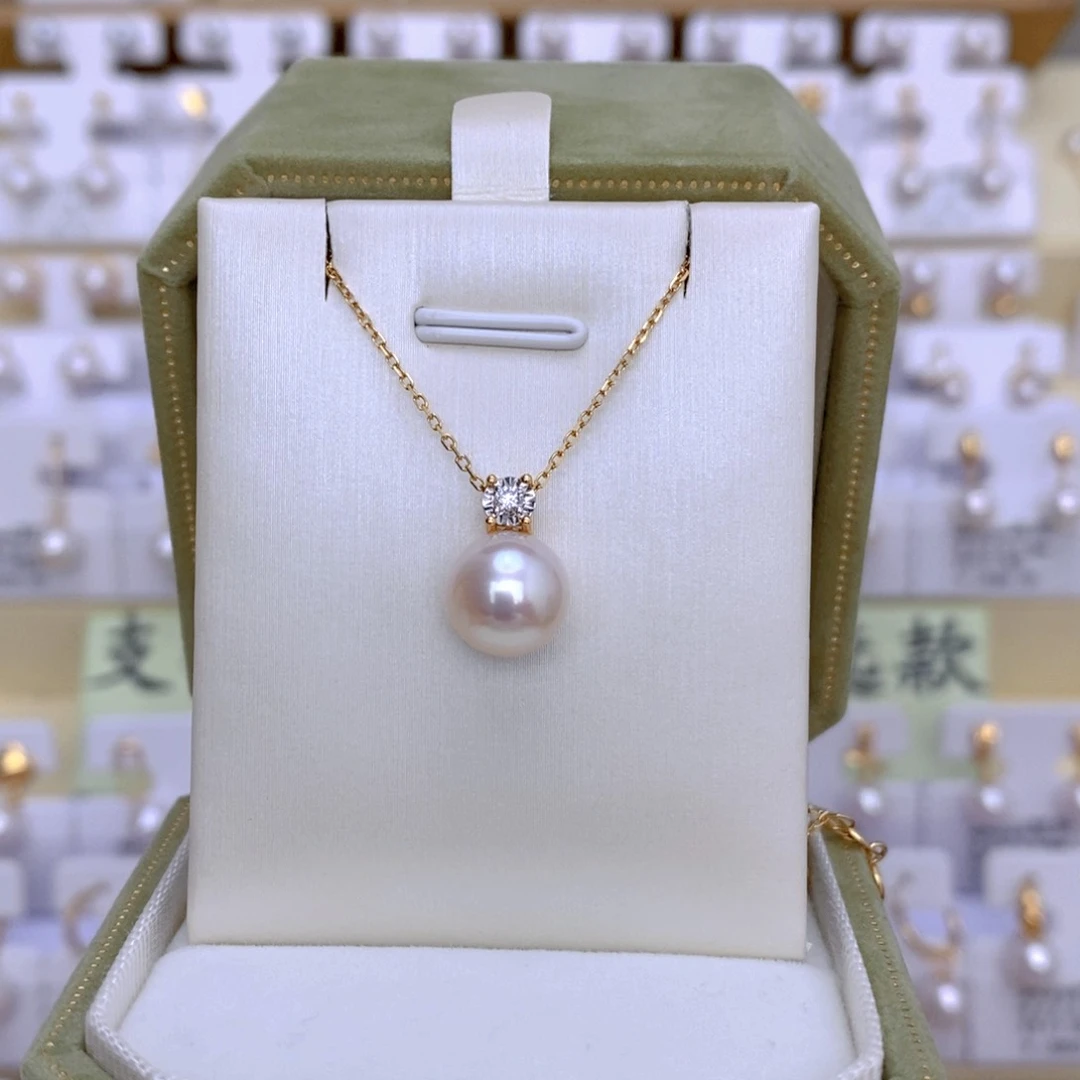 海水珍珠18K金镶嵌套链