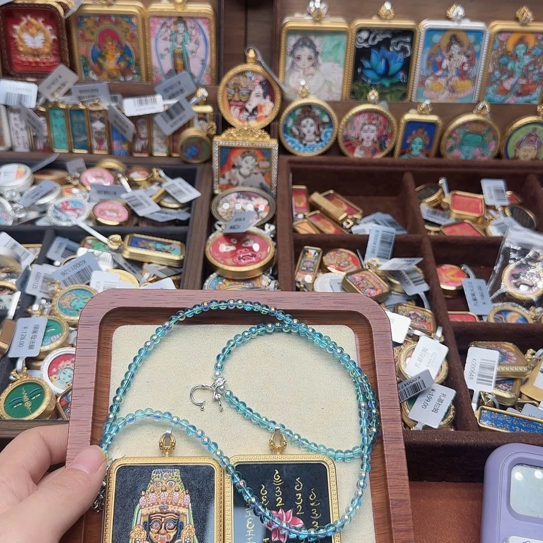 吊坠茹*古祥手绘唐卡