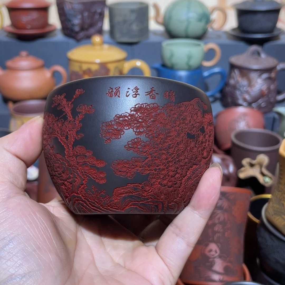 原矿紫砂手工主人杯