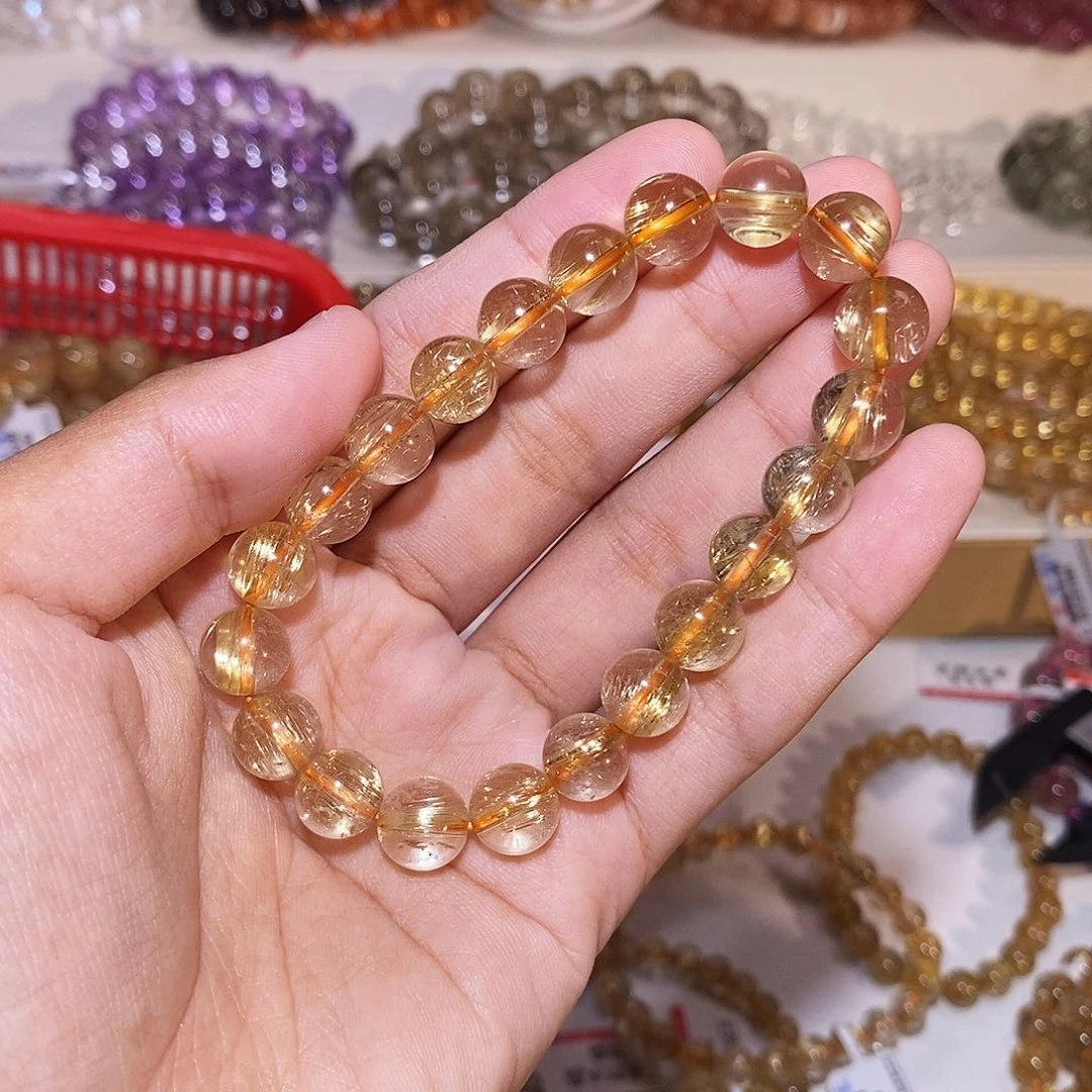 发晶手链未镶嵌钛晶9mm