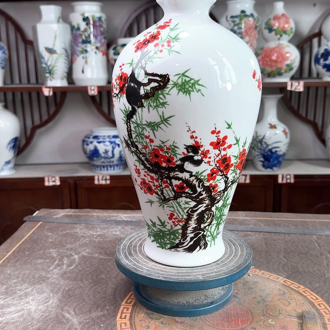 摆件景德镇陶瓷梅花