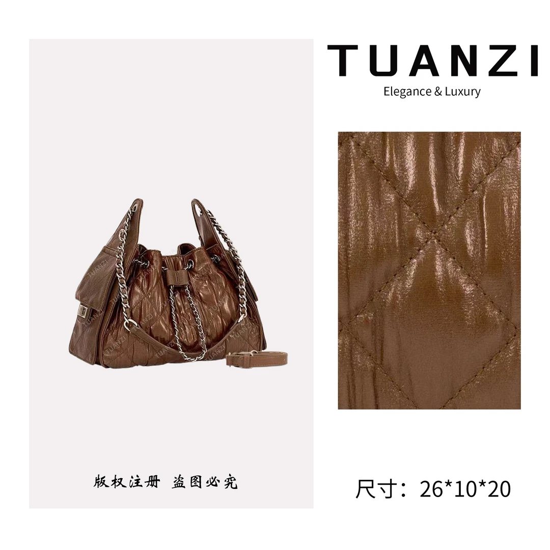 TUANZI『高端玩家』小众设计秋冬新款腋下包 ZT-D8033-泡芙棕
