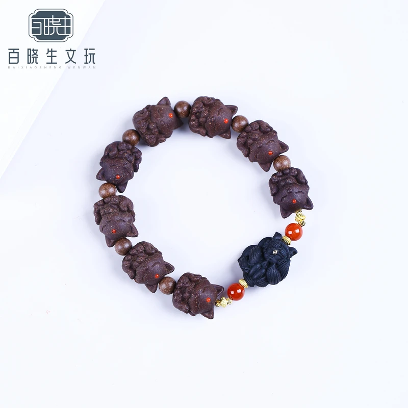 【百晓生】非遗合香-「凤九全家福」手串 九尾狐族 所求皆如愿