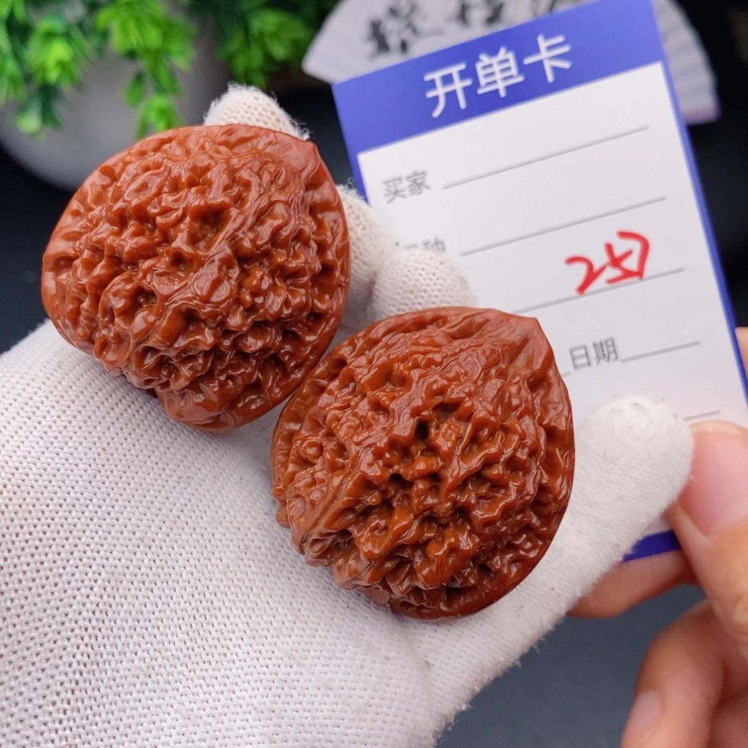 文玩核桃把件40官帽257
