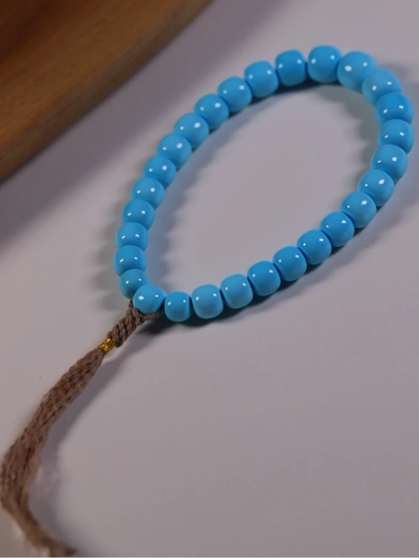 典藏级原矿云盖寺绿松石老型手持