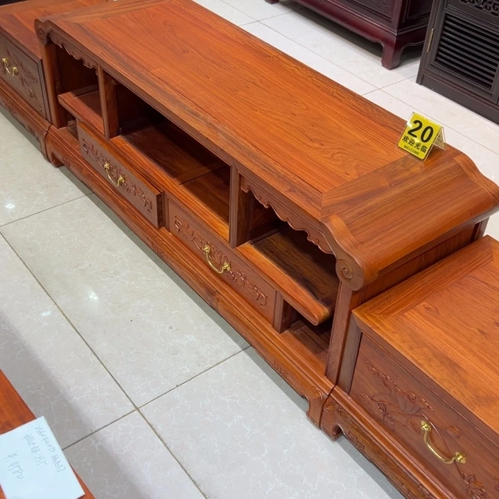 兴***司紫檀木类书柜缅花大果紫檀电视柜