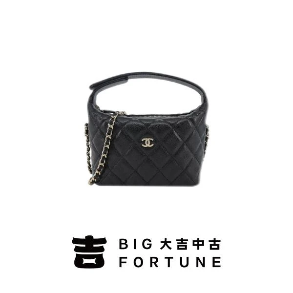 大吉中古/Chanel香奈儿黑金25c饭盒斜挎包