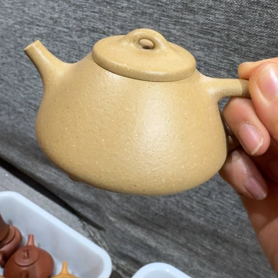 本山绿泥茶壶微瑕150毫升梨皮