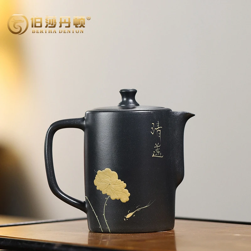 BERTHA DENTON/伯莎丹顿宜兴原矿九龄君子兰紫砂壶纯全手工家用