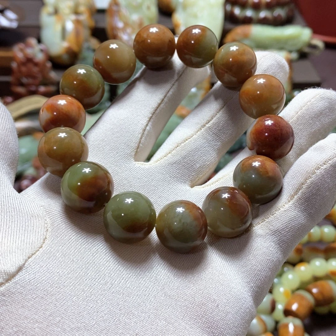 透闪石质玉未镶嵌手链16