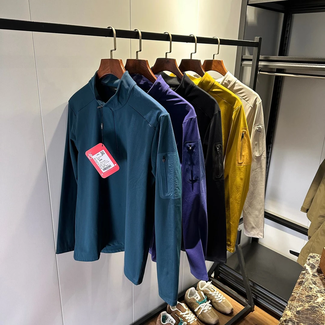 迪家同款 户外机能秋冬立领半拉链男士保暖弹力速干打底衫T恤2223