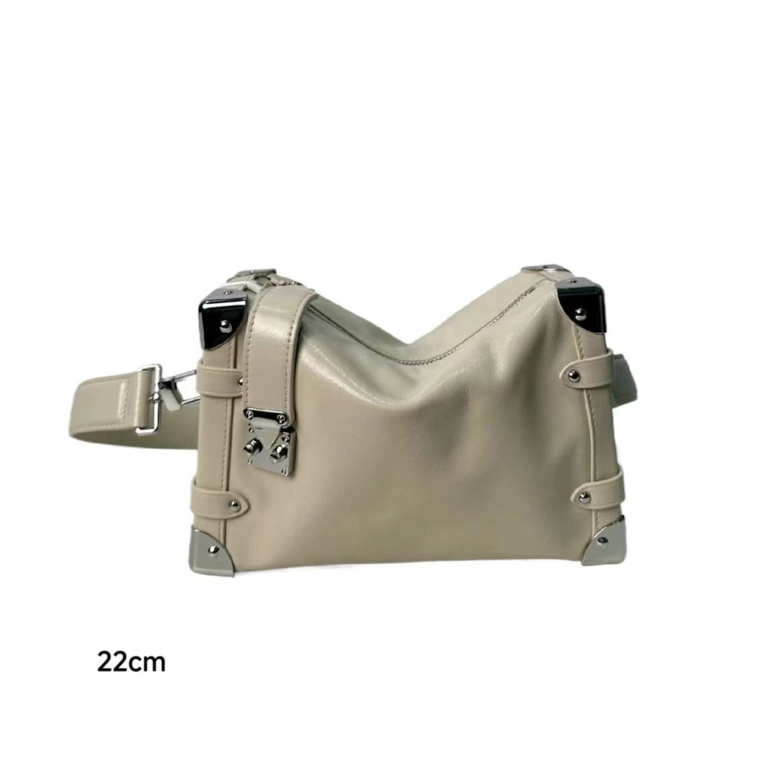 时尚潮流真皮新款女包软盒子 0039 白色高 S