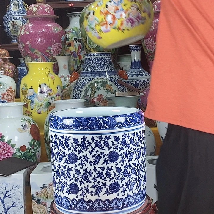 1***虎摆件景德镇陶瓷青花