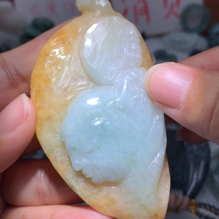 翡翠颈饰未镶嵌保真天然A货翡翠