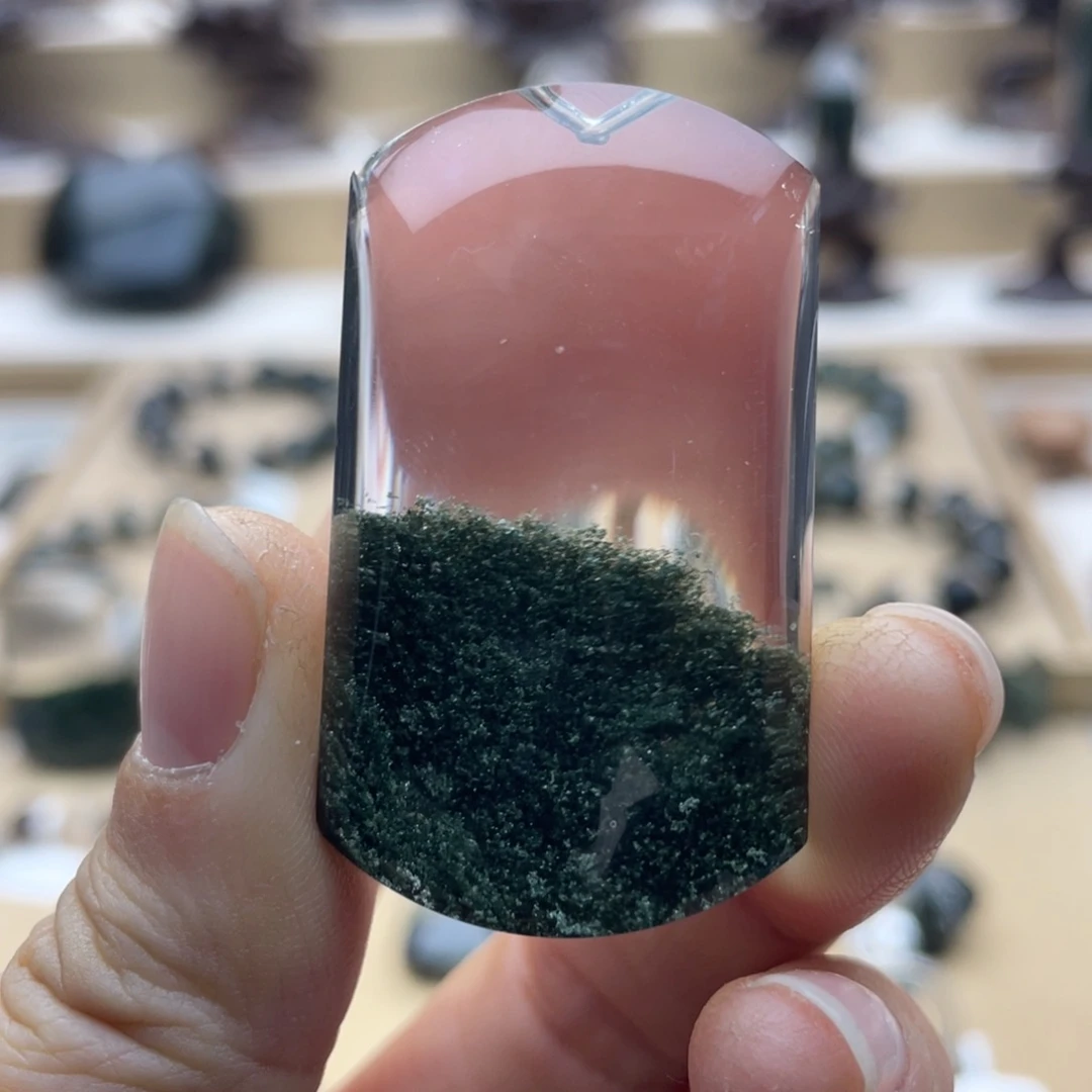 水晶颈饰未镶嵌绿幽灵聚宝盆无事牌