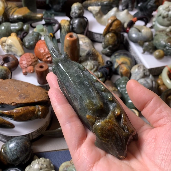 岫岩河磨玉（透闪石质玉）手链未镶嵌