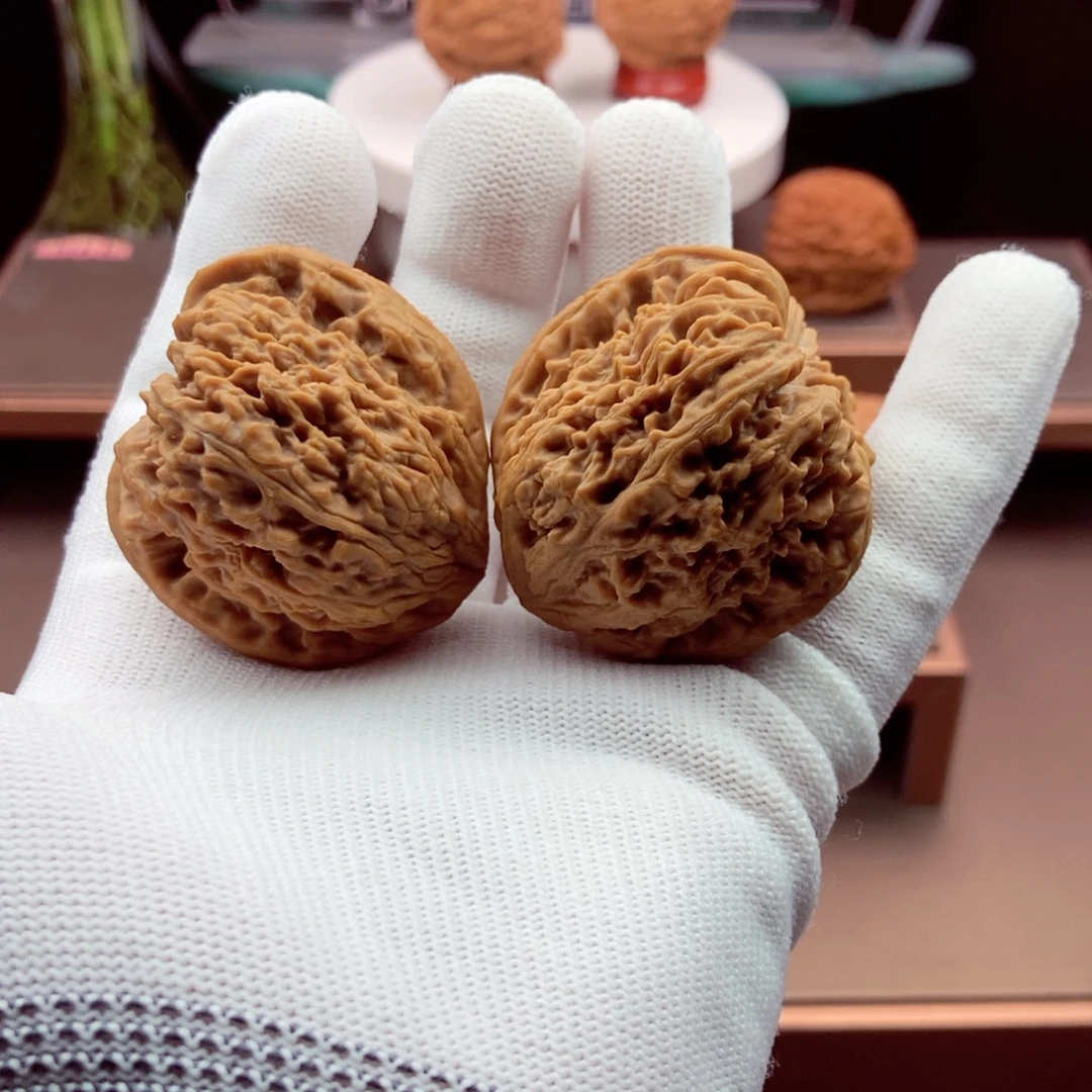 把件文玩核桃天残拉丝深凹40.3.39.9.41.7.42克