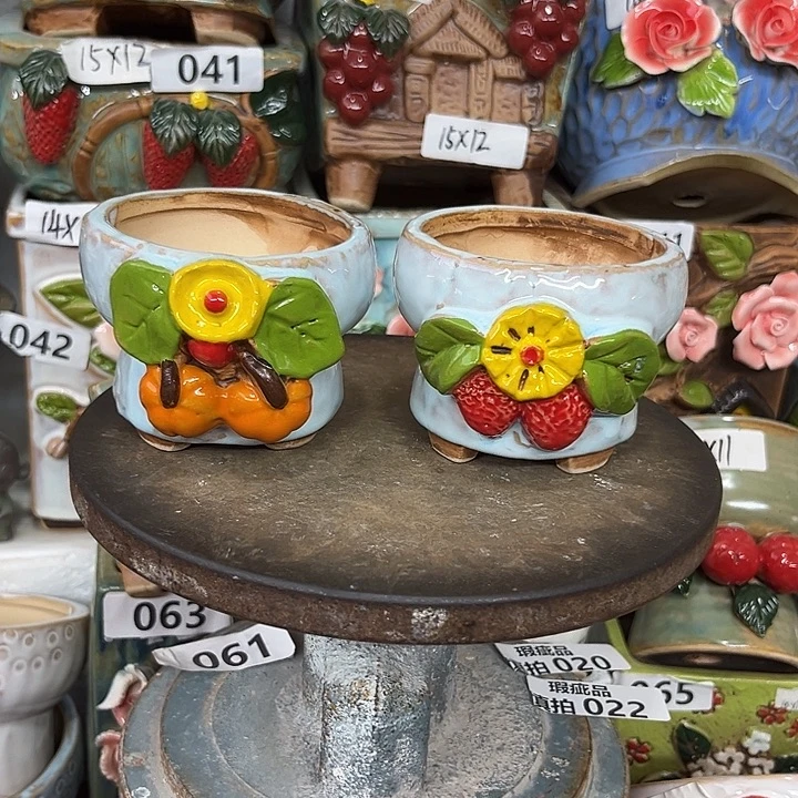 紫砂花盆粗陶材质多肉花盆