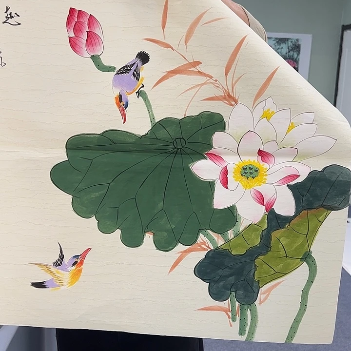 国画我们一起加油努力加油