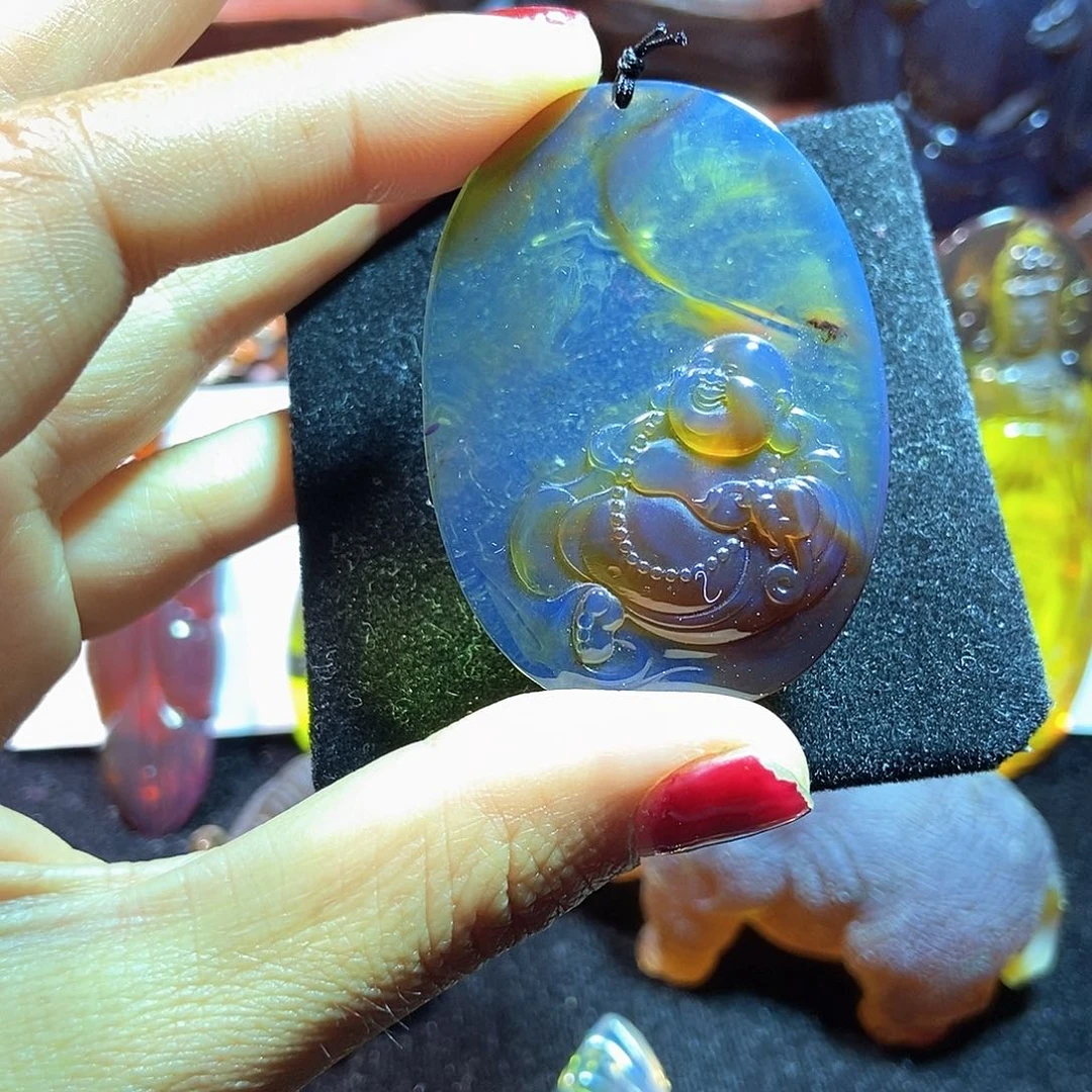 未镶嵌颈饰琥珀缅甸天然琥珀吊坠