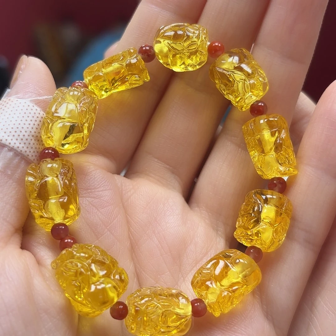 琥珀裸石未镶嵌23手串