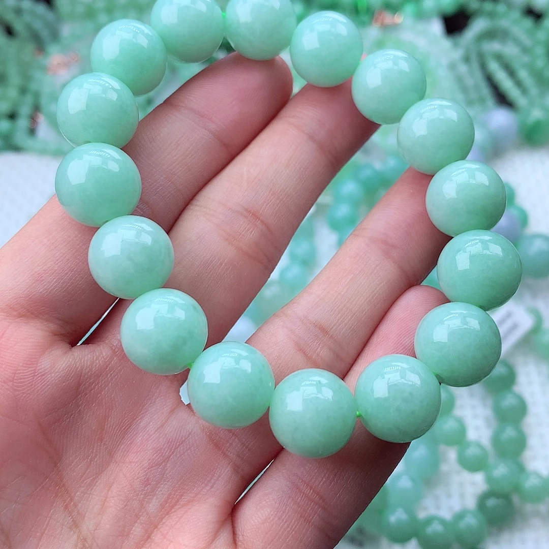 翡翠未镶嵌毛衣链卡13