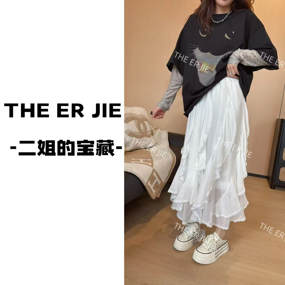 二姐的宝藏春季设计感显瘦不规则百搭半身裙#25058