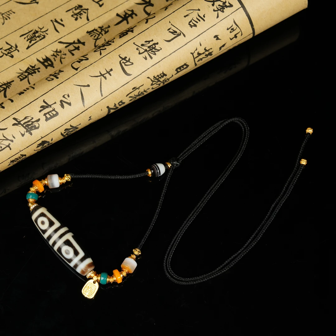 【刘凡菲专属】·扶摇珠宝·地门四眼横款天珠项链(多样性发一)
