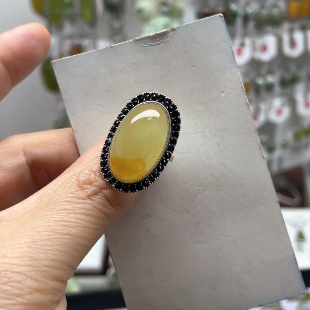 鬼***0蛇纹石玉未镶嵌戒指