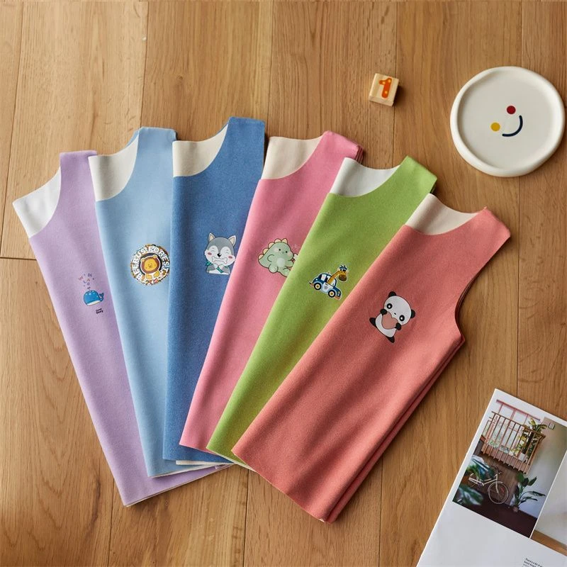 儿童保暖背心德绒自发热贴身内衣秋冬加绒无痕马甲无骨加厚打底衫