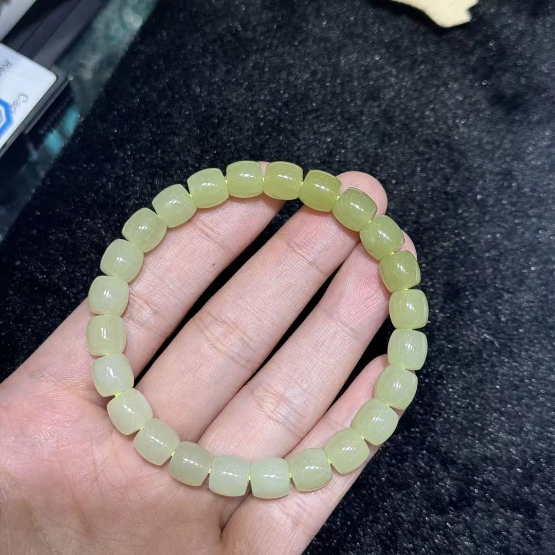 和田玉手串-约8×7mm-多样性发货-Y方-A1175