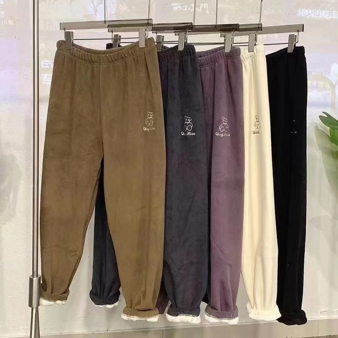 ALR小熊裤男女可穿加绒加厚双面绒时尚休闲百搭保暖秋冬舒适宽松