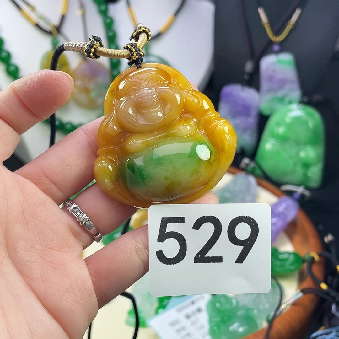 翡翠未镶嵌吊坠(赠链)