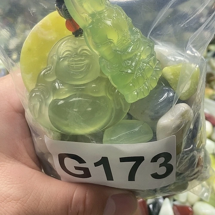 岫玉鱼缸石未镶嵌